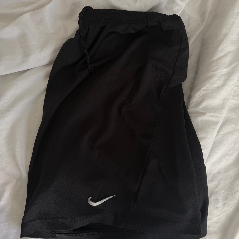 Nike Black Sports Shorts with White Logo